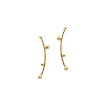 Heiring Luna sølvforgyldte ørestikker - Øreringe