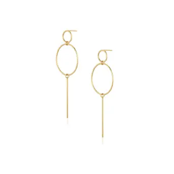 Alura Grace sølvforgyldt ørehænger - Øreringe