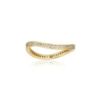 Alura Grace sølvforgyldt ring med zirkonia - Ringe