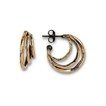 Highclere sølv/ guld Ø20 - Øreringe