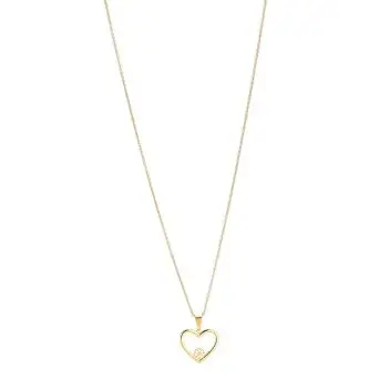 MARGUERIT FORGYLDT HALSKÆDE MED VEDHÆNG HJERTE 1X5MM - Halskæder