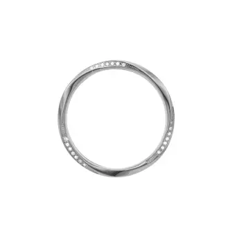 Christina Wave stål topring Ø 38 mm med 21 safirer - Ure og elementer