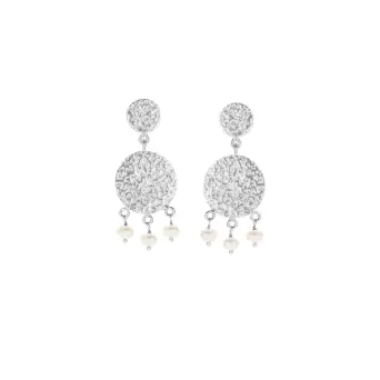 Susanne Friis Bjørner sølv øreringe med ferskvandsperler - Susanne Friis Bjørner