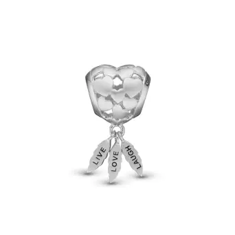 Christina Live Love Laugh sølv charm - 6mm Charms