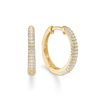 Mads Z 8 kt. creol "La Boheme" m. zirk. - Øreringe