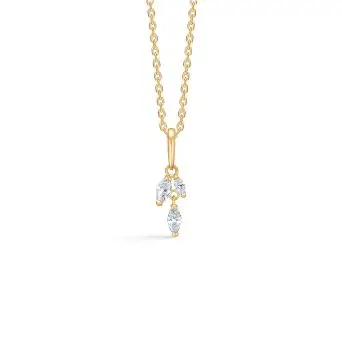 Mads Z 8 kt. "Emilia" vedhæng m. zirk. - Vedhæng og halskæder