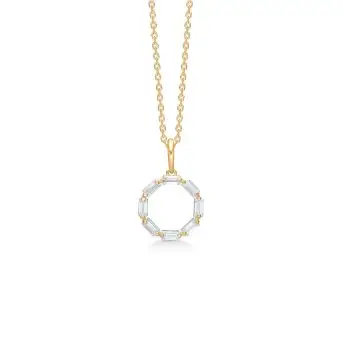 Mads Z "Tiffany" 8 kt vedhæng m. zirk rund - Mads Z Udsalg