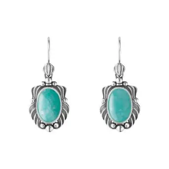 2025 HERITAGE EARRING SILVER AMAZONITE - Øreringe