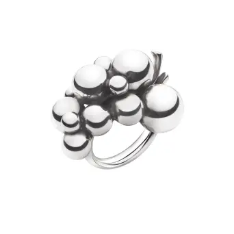 Georg Jensen Moonlight Grapes sølv ring stor - Moonlight Grapes