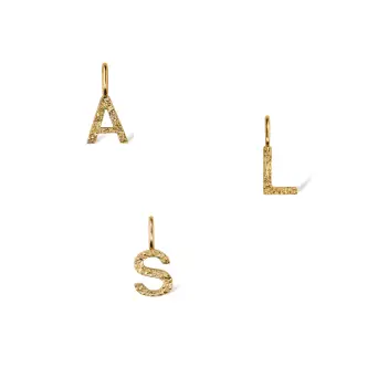 Jeberg vedhæng sølvforgyldt bogstav - Jeberg Udsalg