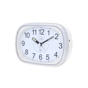 JVD vække ur sølv/hvid - Vækkeure