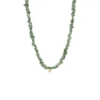 Studio Z Ocean Aura sølvforgyldt halskæde med chrom diopsid - Studio Z Udsalg