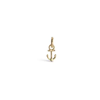 Enamel Steady Anchor sølvforgyldt charm - Charms