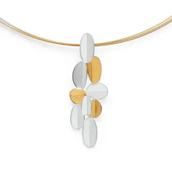 Bastian Inverun Pendel Glittertind sølv vedhæng med forgyldning - Bastian Inverun